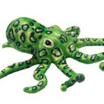 Осьминог М зеленый 36см, игрушка мягкая на подвесе